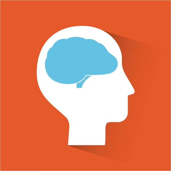 Κεφάλι σιλουέτα μυαλό — Διανυσματικό Αρχείο