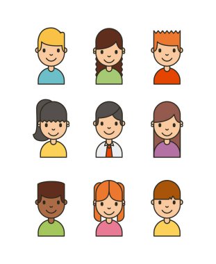 ağ insanlar Icons set