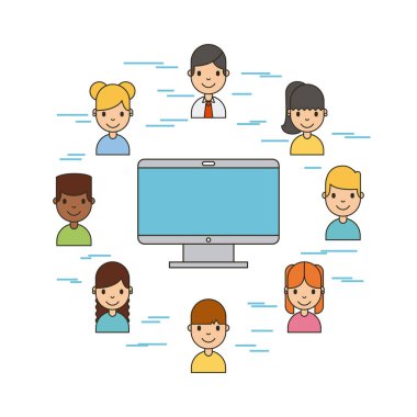 ağ insanlar Icons set