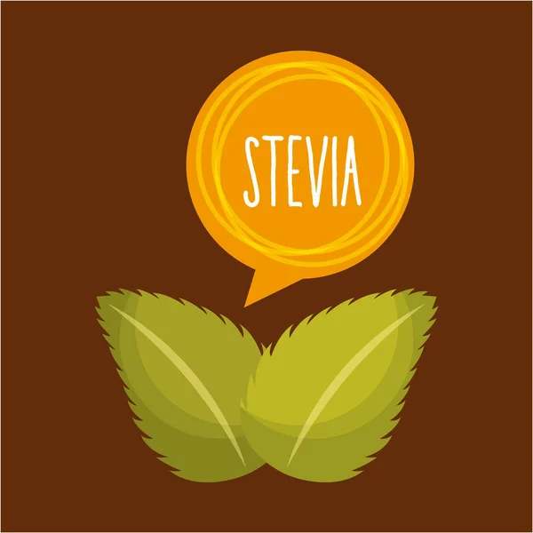 Stevia natural sweetener — Stock Vector