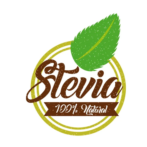 Stevia natural sweetener — Stock Vector