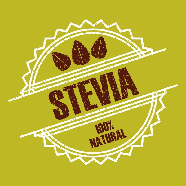 Stevia naturligt sötningsmedel — Stock vektor