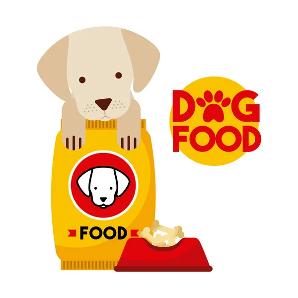 Nourriture pour chien délicieux — Image vectorielle
