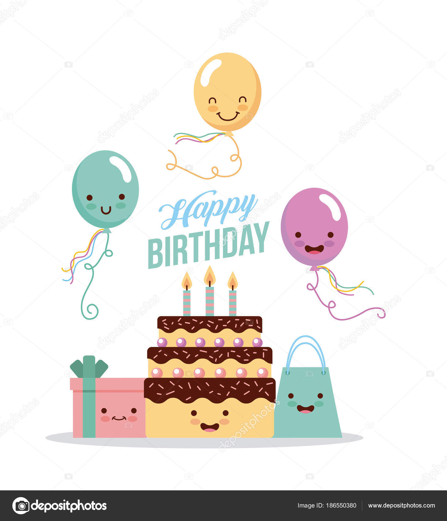 お誕生日おめでとうかわいいギフト ストックベクター C Yupiramos