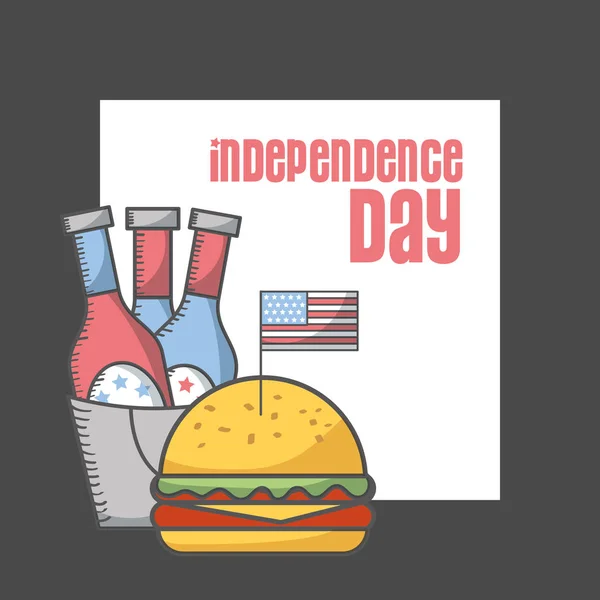Ημέρα ανεξαρτησίας αμερικανική — Διανυσματικό Αρχείο