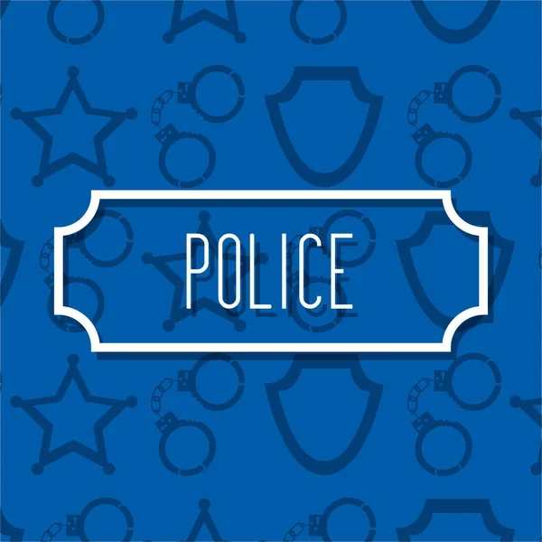 Štítku nápis policejní profese práce — Stockový vektor
