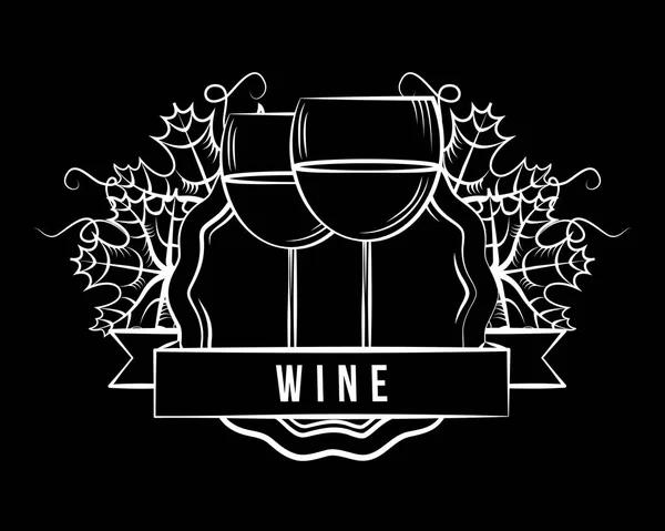 Carta dell'alcool della bevanda del vino — Vettoriale Stock