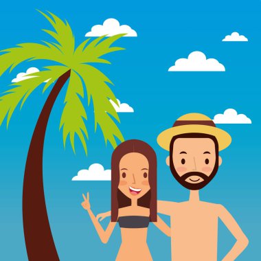 Çift seyahat etmek tatil kavramı