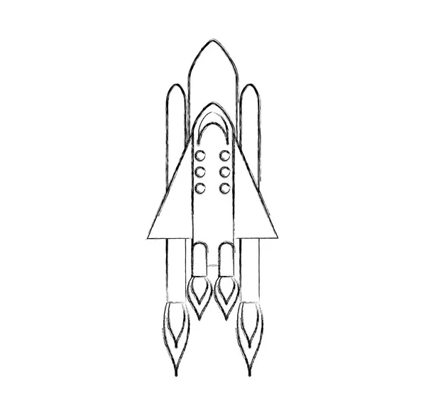 Raket ruimte geïsoleerd pictogram — Stockvector