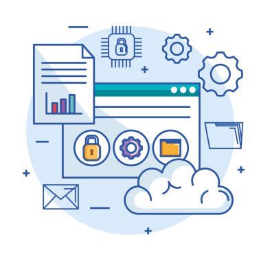 bulut bilgi işlem veri depolama sunucusu web hosting ve teknoloji güvenlik