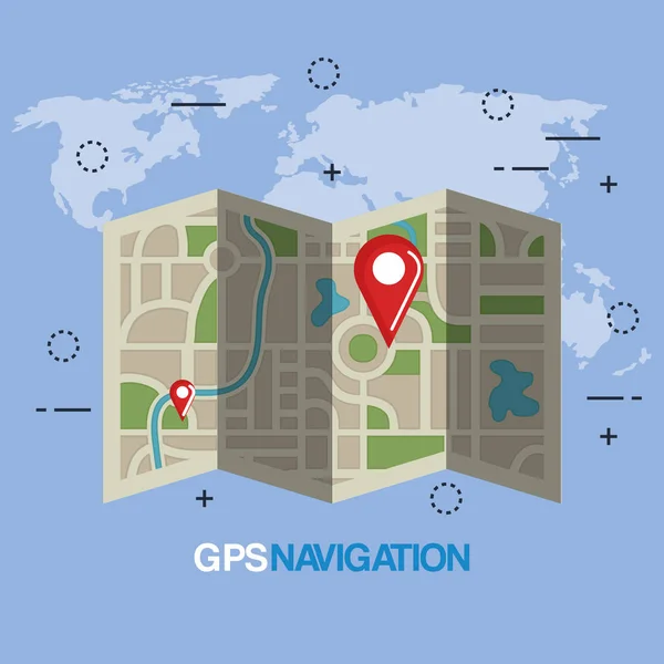 Gps navigation app icons — Stock Vector