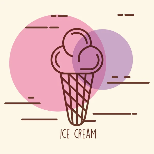 Délicieuse glace sucrée — Image vectorielle