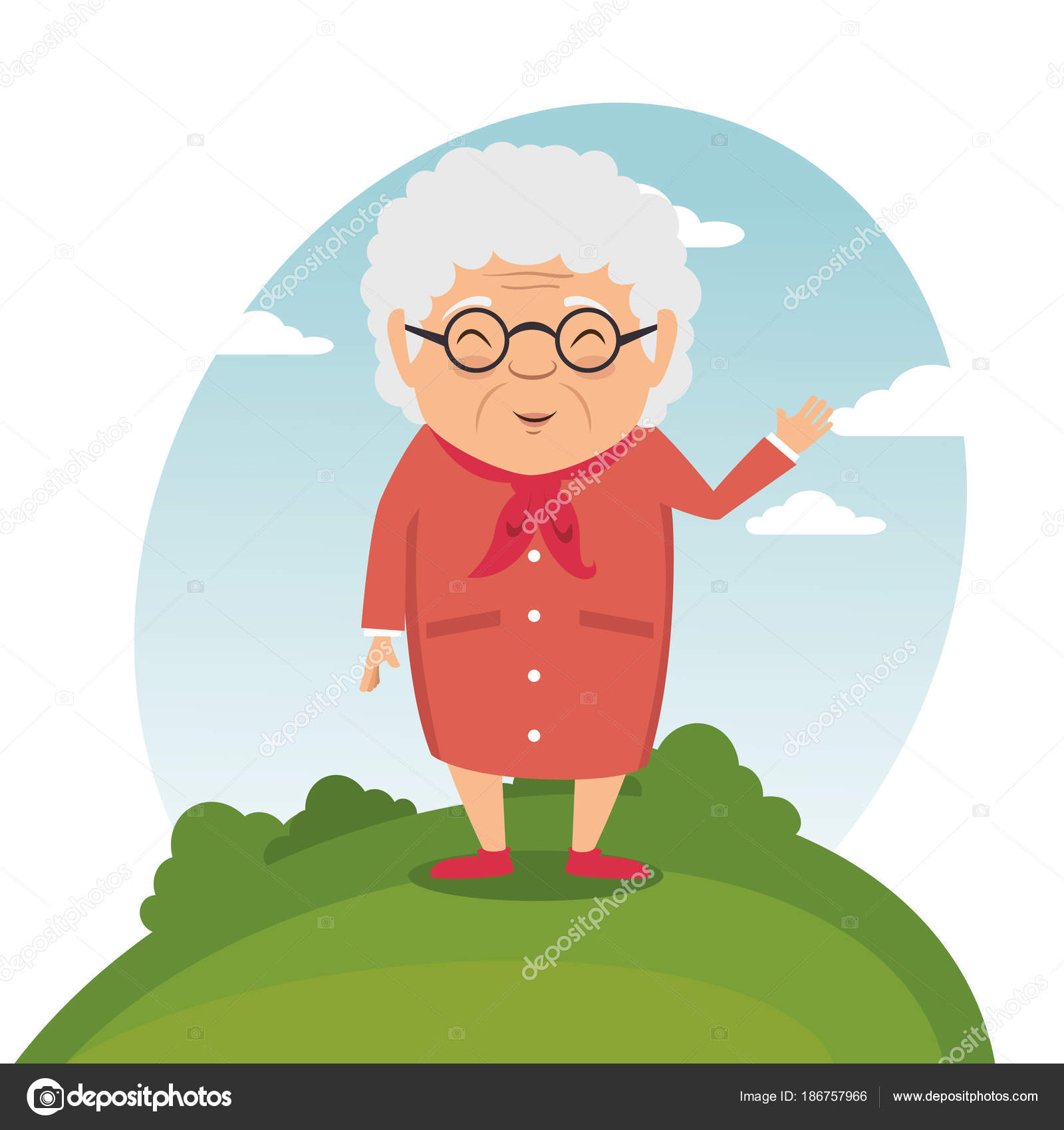 Dibujo De Abuelita Dibujos Animados De Abuela Feliz Descargar | Images