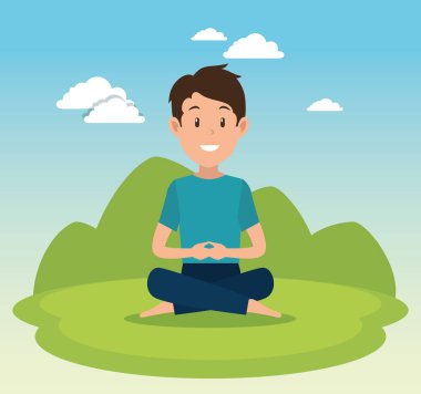 sağlıklı yaşam insanlar Yoga tasarım yapıyor