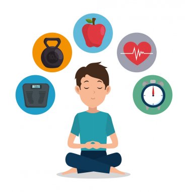 sağlıklı yaşam insanlar Yoga tasarım yapıyor