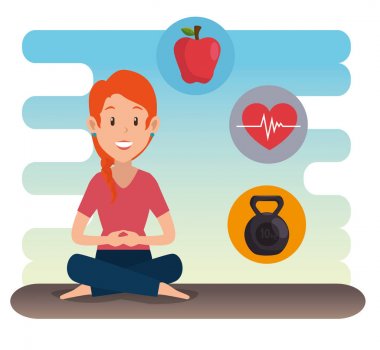 sağlıklı yaşam insanlar Yoga tasarım yapıyor