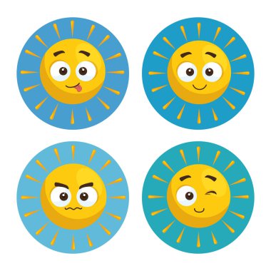 Yaz güneş yüzler çizgi dizi