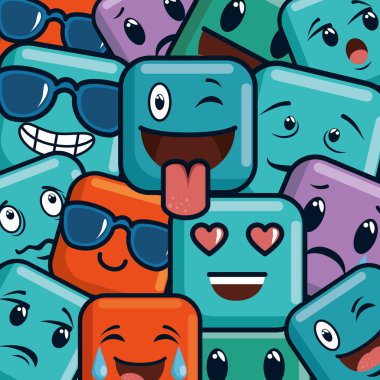 şirin emoji emoticons duygusal yüzleri simgeler