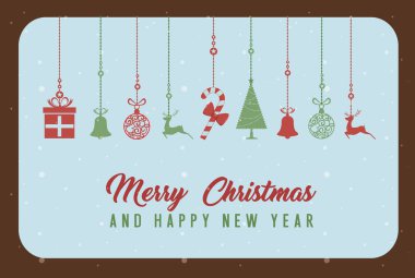 renkli ve parlak neşeli Noel arka plan 