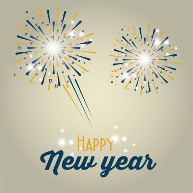 renkli havai fişek mutlu yeni yıl arka plan