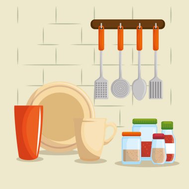 renkli mutfak gereçleri 