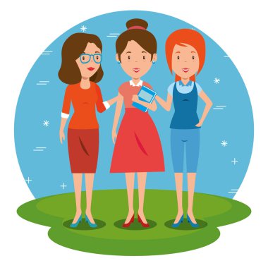 Öğretmenler çizgi film grubu