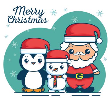 neşeli Noel kawaii kavramı