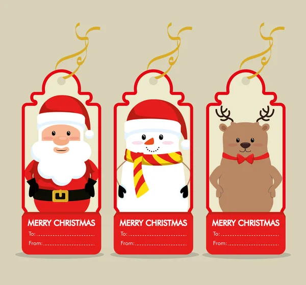 Tarjeta de regalo de regalo de Navidad — Vector de stock