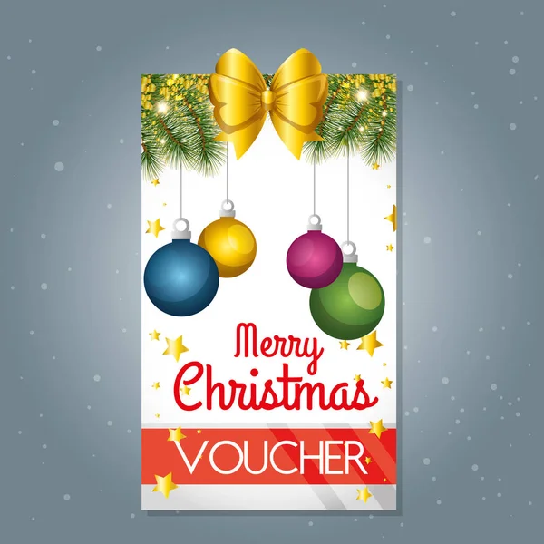 Chèque cadeau de Noël carte cadeau — Image vectorielle