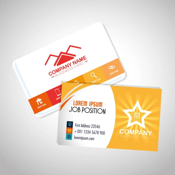 Kreatív corporate business card sablonok — Stock Vector