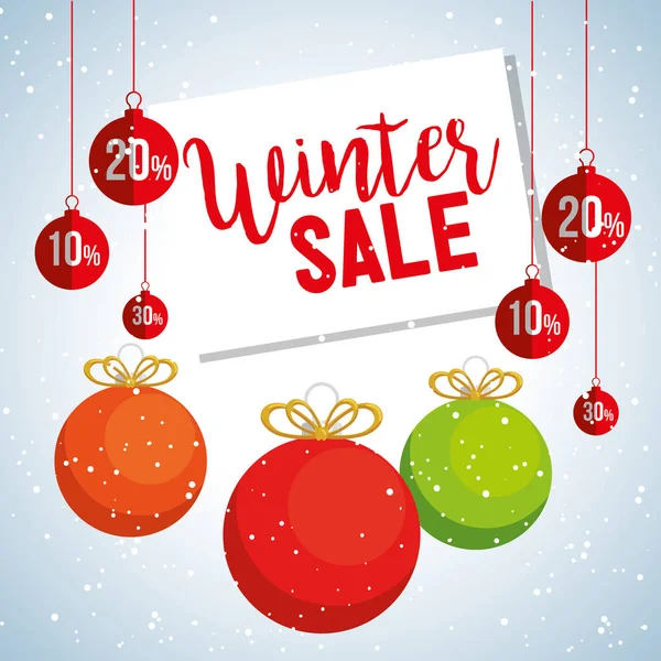 Natale grande inverno vendita — Vettoriale Stock