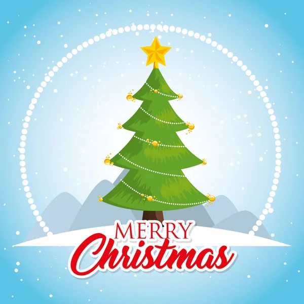 Merry christmas greeting card — Stock Vector