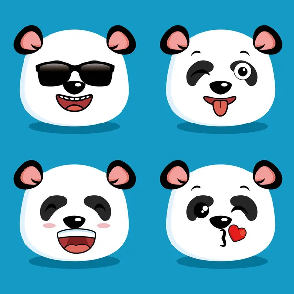 Niedlicher Panda Animal Cartoon — Stockvektor