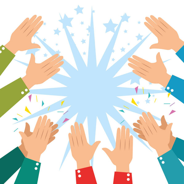 человеческие руки аплодируют аплодисментам
 