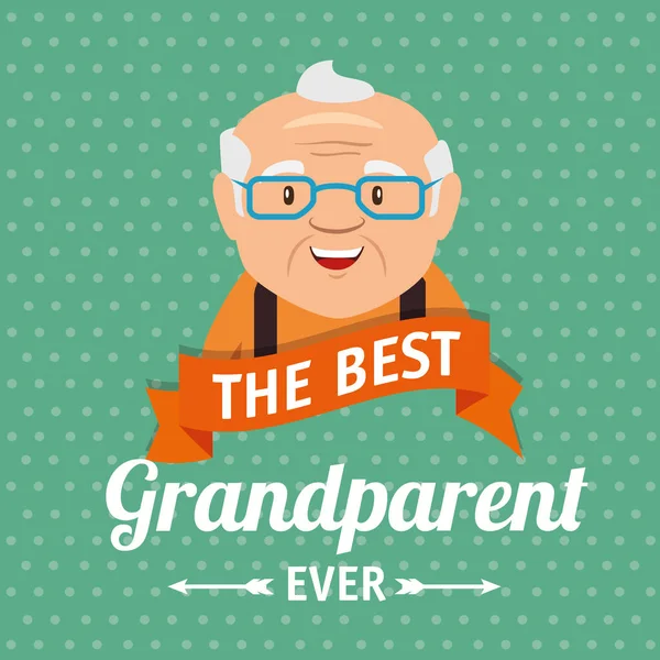 Grandparents day greeting card — Stock Vector