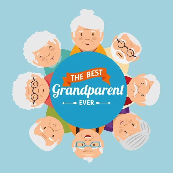 Grandparents day greeting card — Stock Vector