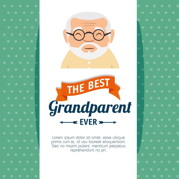 Tarjeta de felicitación día abuelos — Archivo Imágenes Vectoriales