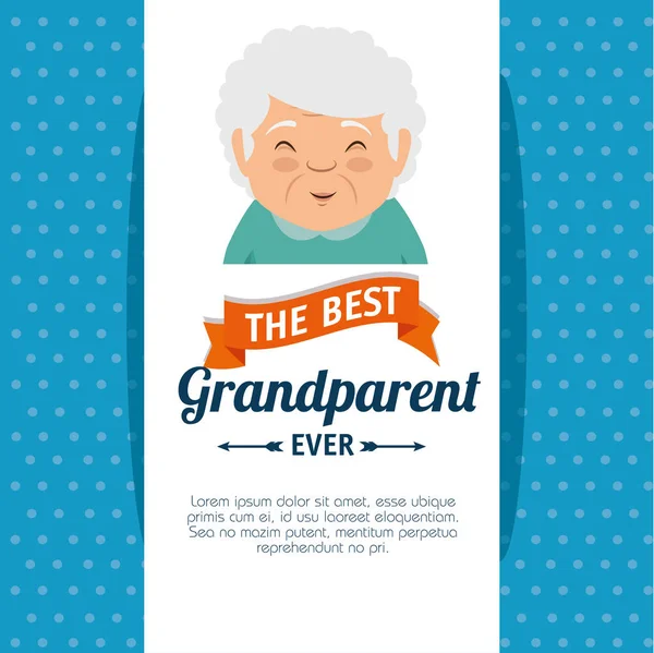 Kaart van de groet van de dag van grootouders — Stockvector