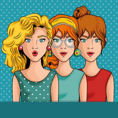Komik kadın simgesi gibi