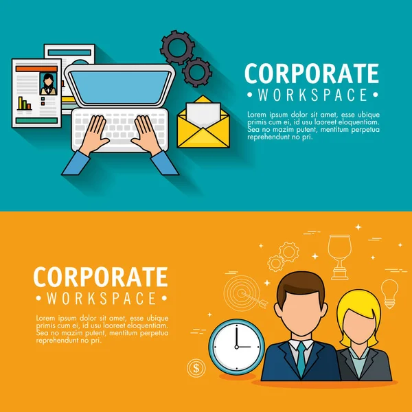 Corporate related design — Stock Vector