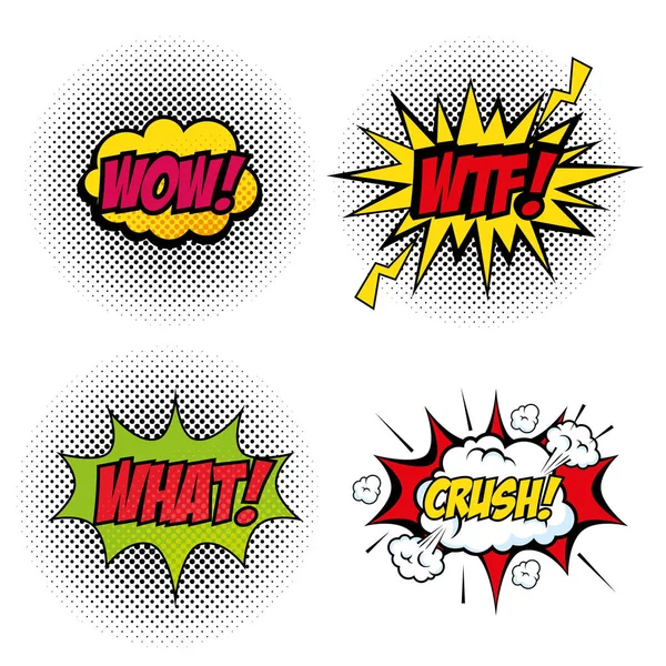 Comic pop art sign — Stock Vector