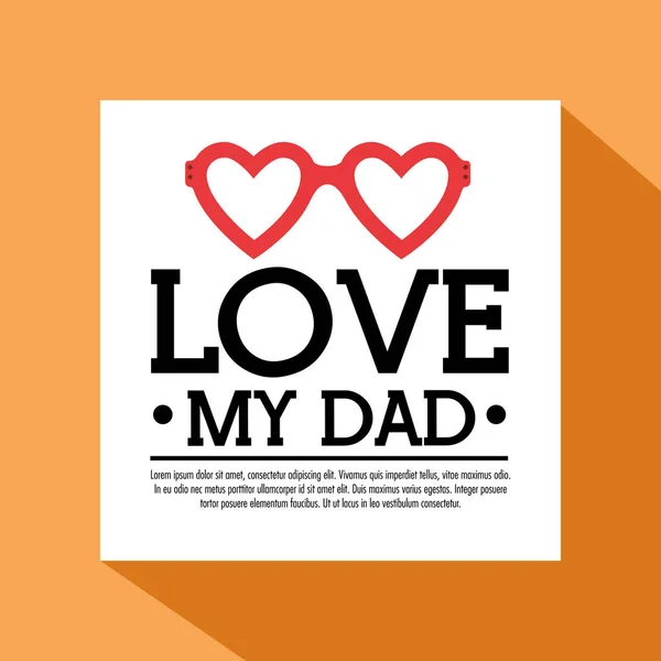 Aimer mon icône papa — Image vectorielle