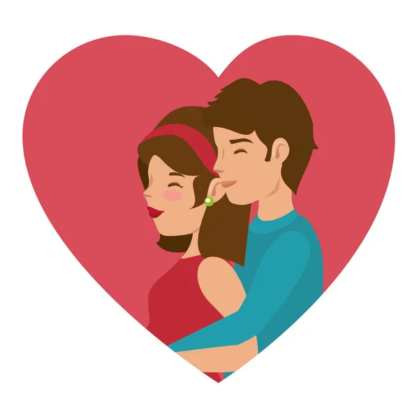 Design couple mignon. — Image vectorielle