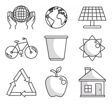 çevre geri dönüşüm ekoloji simge kümesi