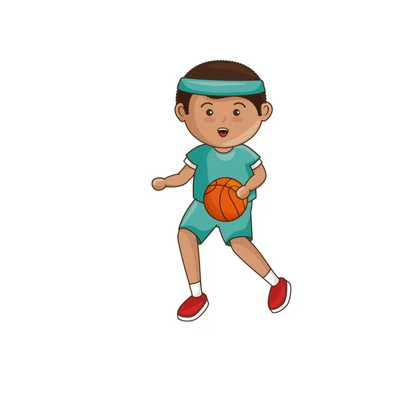 Μικρό αγόρι αθλητής χαρακτήρα — Διανυσματικό Αρχείο