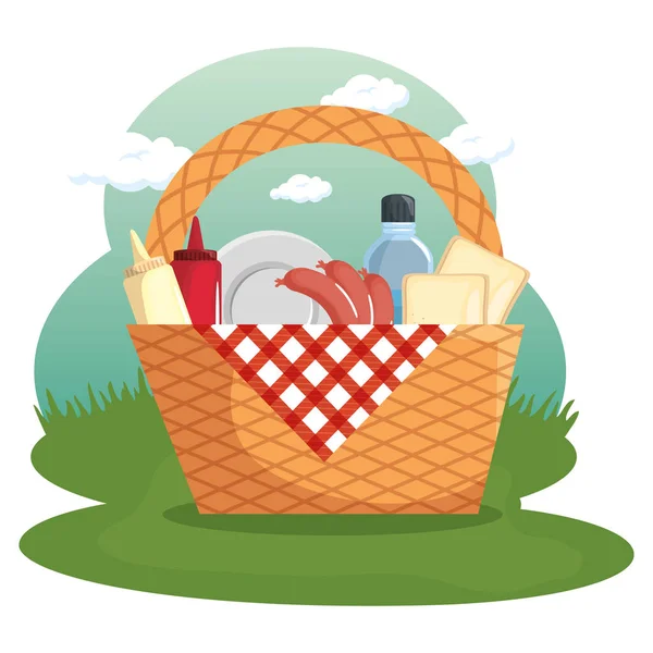 Progettazione tempo pic-nic — Vettoriale Stock