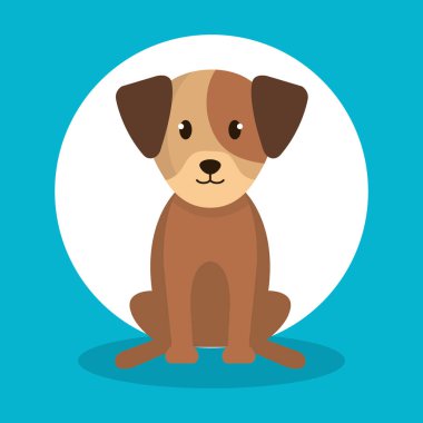 sevimli köpek izole simgesi