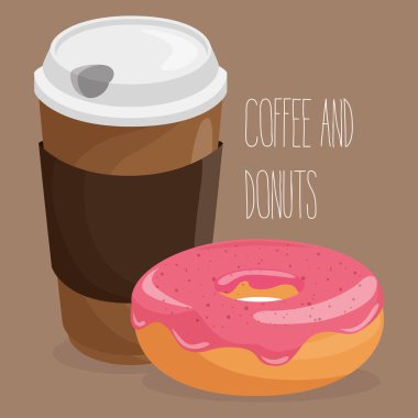 plastik pot lezzetli kahve ve çörek