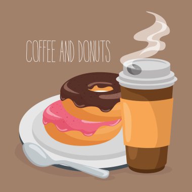 plastik pot lezzetli kahve ve çörek