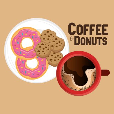 lezzetli kahve ve çörek